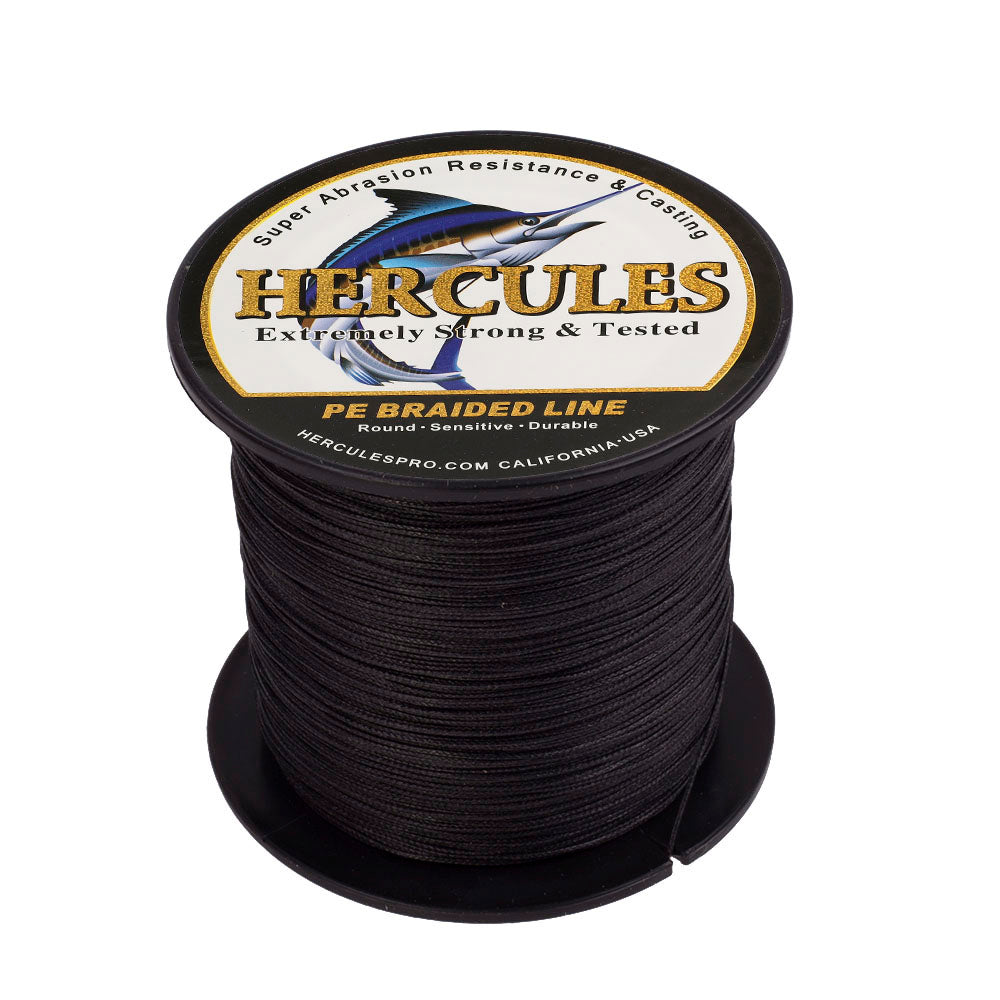 HERCULES 100M-2000M Black 10lb-300lb PE Braided Fishing Line 8 Strands HERCULES