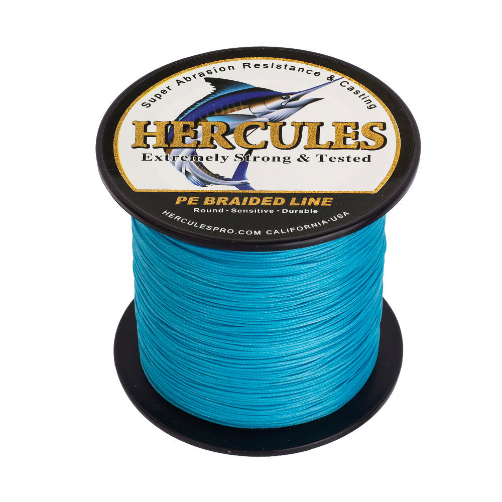 HERCULES 100M-2000M Blue 10lb-300lb PE Braided Fishing Line 8 Strands HERCULES