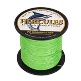 HERCULES 100M-2000M Fluorescent Green 10lb-300lb PE Braided Fishing Line 8 Strands HERCULES