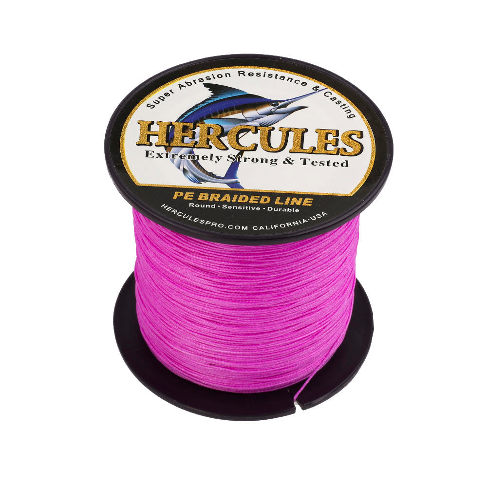HERCULES 100M-2000M Pink 10lb-300lb PE Braided Fishing Line 8 Strands HERCULES