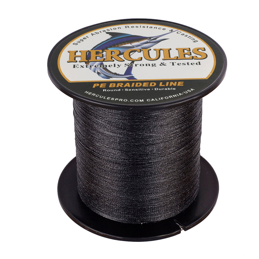 HERCULES 100M-2000M Black 6lb-100lb PE Braided Fishing Line 4 Strands HERCULES
