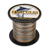 HERCULES 100M-2000M Camouflage 6lb-100lb PE Braided Fishing Line 4 Strands HERCULES