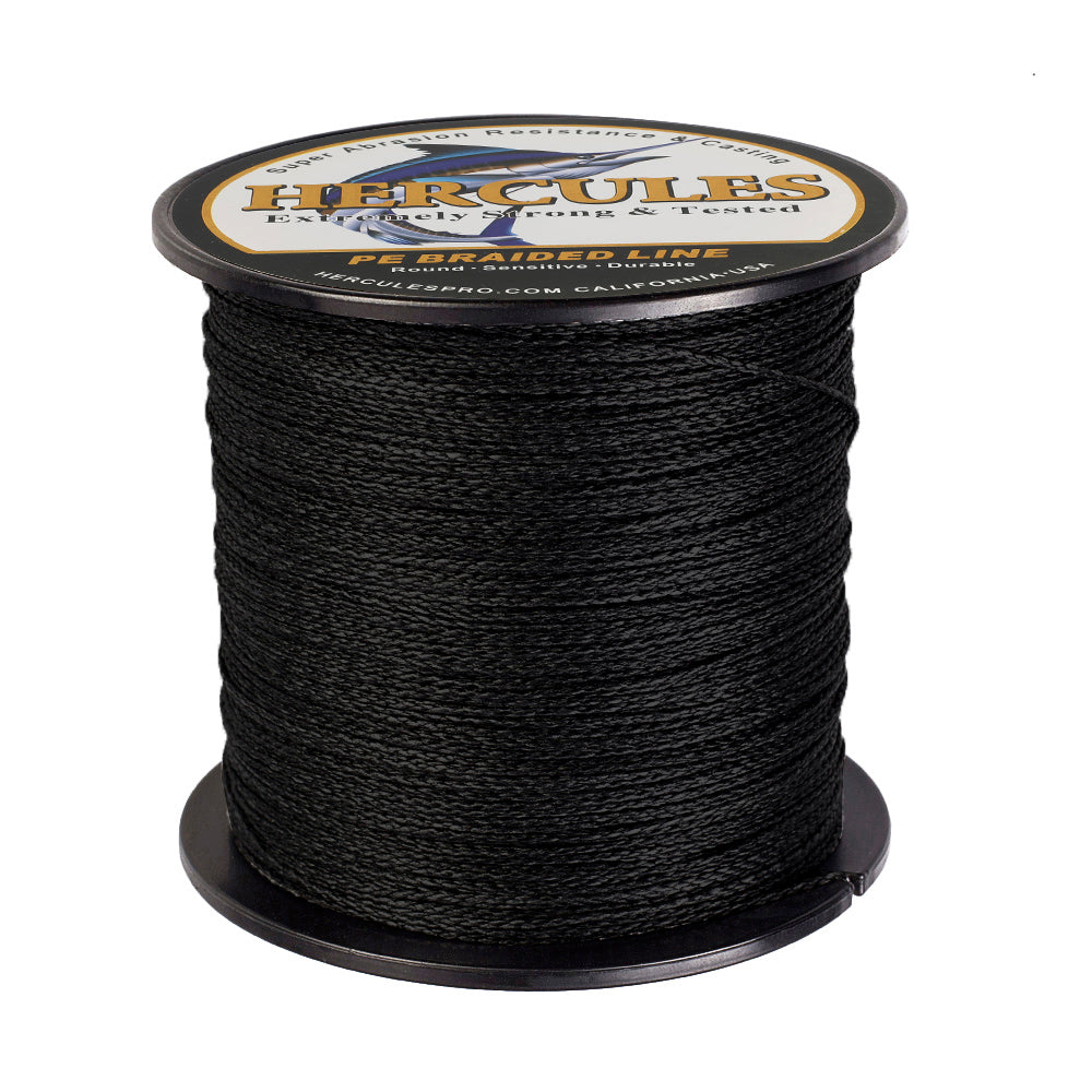 HERCULES 100M-2000M Black 6lb-100lb PE Braided Fishing Line 4 Strands HERCULES