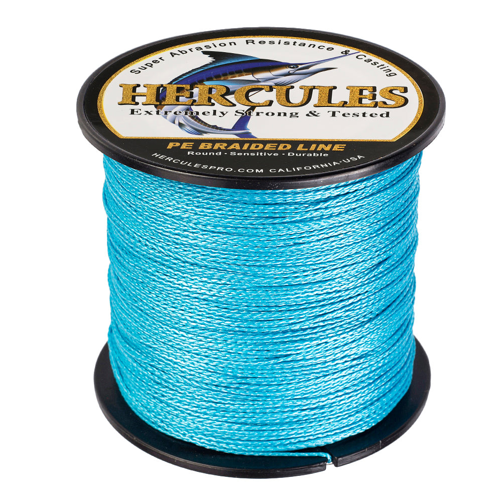 HERCULES 100M-2000M Blue 6lb-100lb PE Braided Fishing Line 4 Strands HERCULES