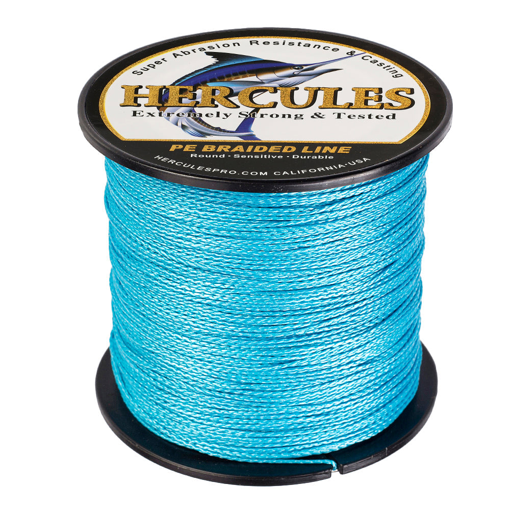 HERCULES 100M-2000M Blue 6lb-100lb PE Braided Fishing Line 4 Strands HERCULES