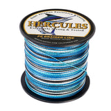 HERCULES 100M-2000M Blue Camo 6lb-100lb PE Braided Fishing Line 4 Strands HERCULES
