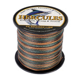 HERCULES 100M-2000M Camouflage 6lb-100lb PE Braided Fishing Line 4 Strands HERCULES