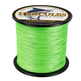 HERCULES 100M-2000M Fluorescent Green 6lb-100lb PE Braided Fishing Line 4 Strands HERCULES