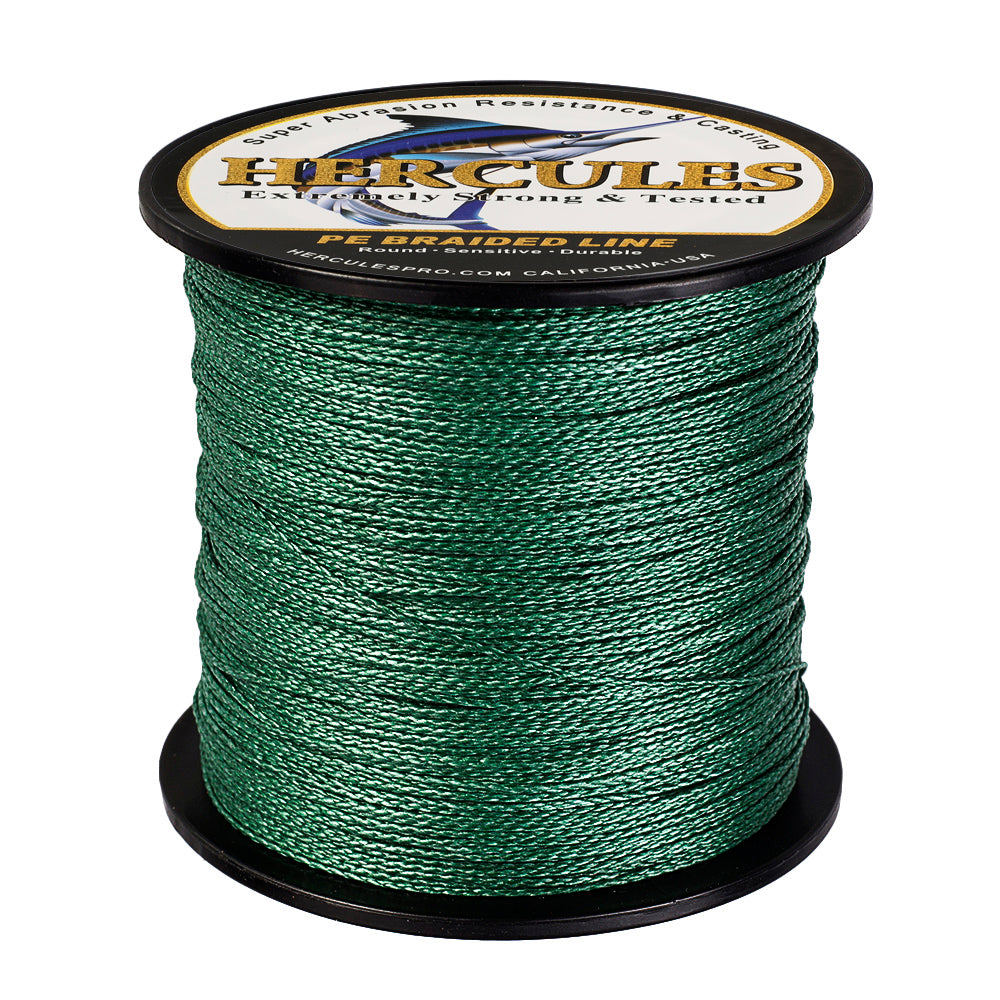 HERCULES 100M-2000M Green 6lb-100lb PE Braided Fishing Line 4 Strands HERCULES