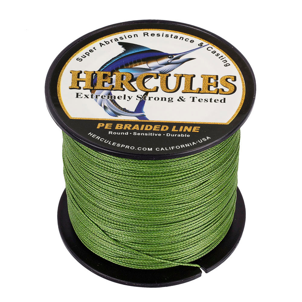 HERCULES 100M-2000M Army Green 10lb-300lb PE Braided Fishing Line 8 Strands HERCULES
