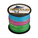 HERCULES 100M-2000M Multicolor 10lb-300lb PE Braided Fishing Line 8 Strands HERCULES