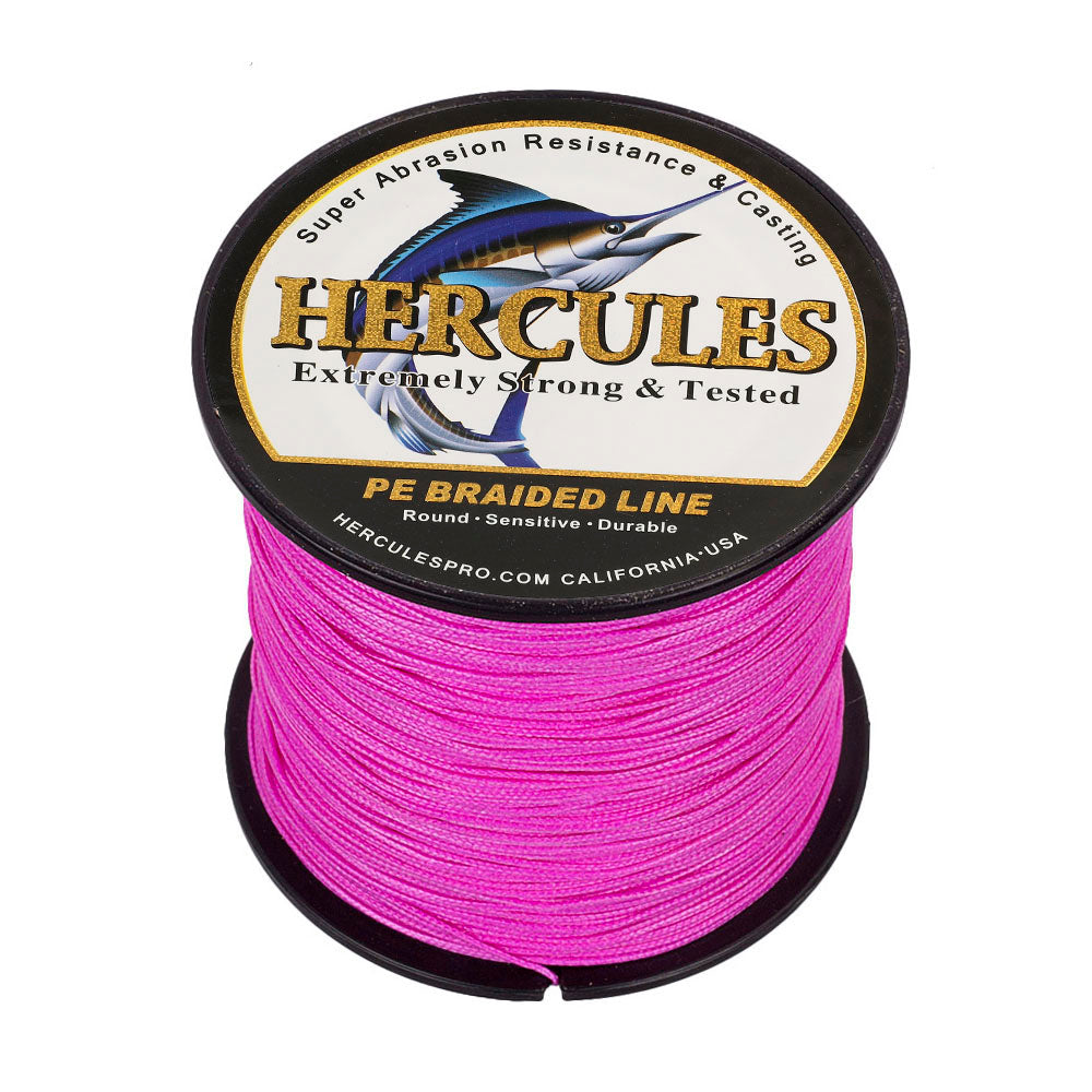 HERCULES 100M-2000M Pink 10lb-300lb PE Braided Fishing Line 8 Strands HERCULES