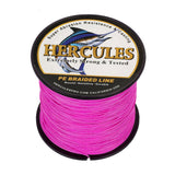 HERCULES 100M-2000M Pink 10lb-300lb PE Braided Fishing Line 8 Strands HERCULES