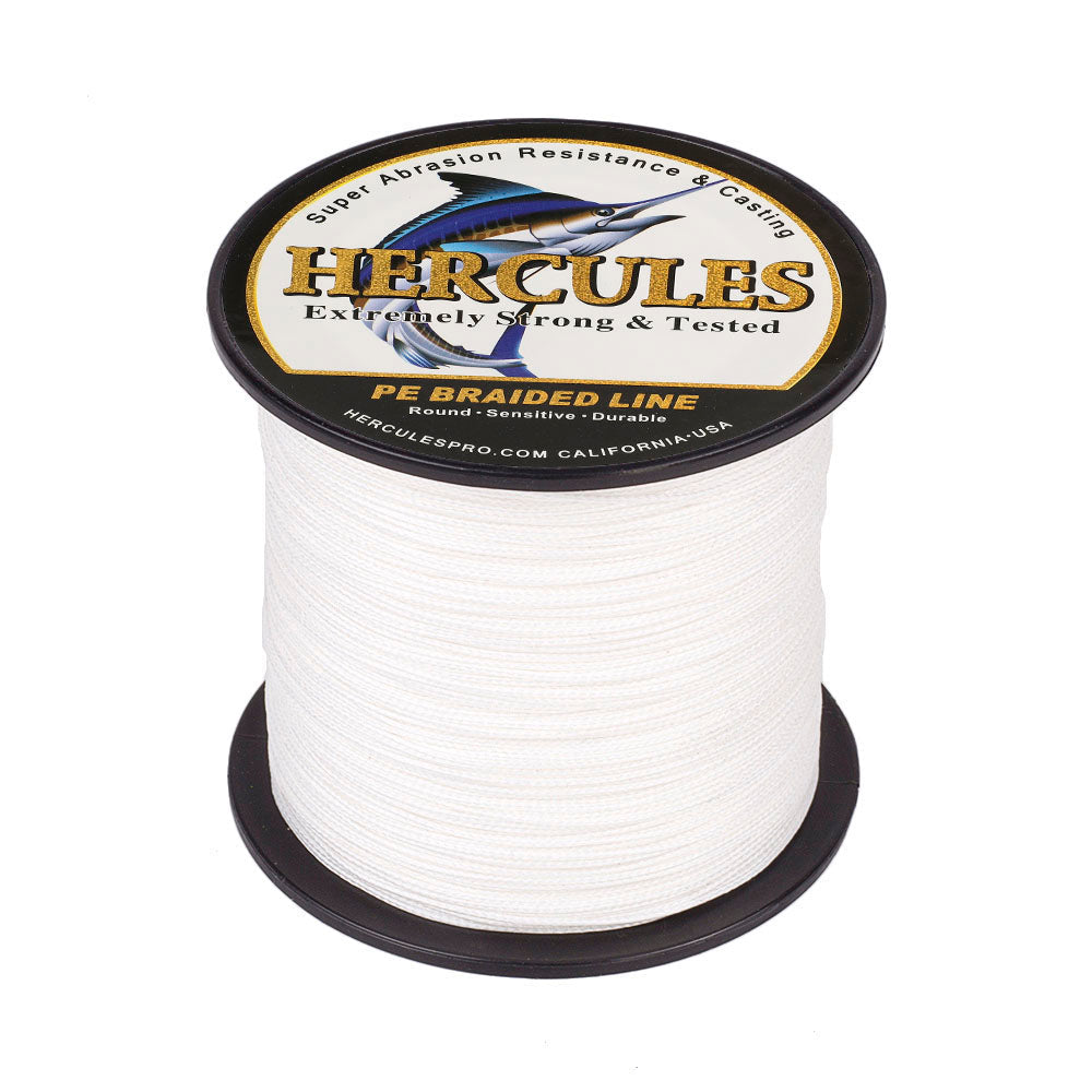 HERCULES 100M-2000M White 10lb-300lb PE Braided Fishing Line 8 Strands HERCULES