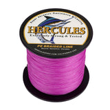 HERCULES 100M-2000M Pink 10lb-300lb PE Braided Fishing Line 8 Strands HERCULES