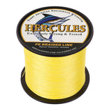 HERCULES 100M-2000M Yellow 10lb-300lb PE Braided Fishing Line 8 Strands HERCULES