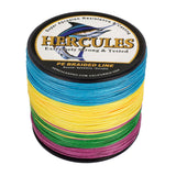 HERCULES 100M-2000M Multicolor 10lb-300lb PE Braided Fishing Line 8 Strands HERCULES