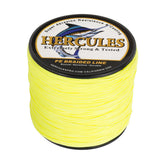 HERCULES 100M-2000M Fluorescent Yellow 10lb-300lb PE Braided Fishing Line 8 Strands HERCULES