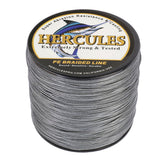 HERCULES 100M-2000M Grey 10lb-300lb PE Braided Fishing Line 8 Strands HERCULES