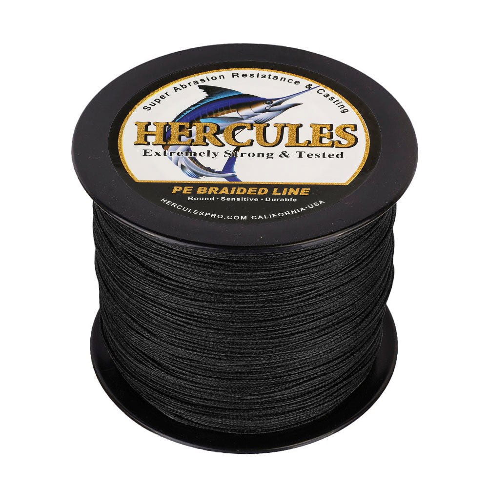 HERCULES 100M-2000M Black 10lb-300lb PE Braided Fishing Line 8 Strands HERCULES