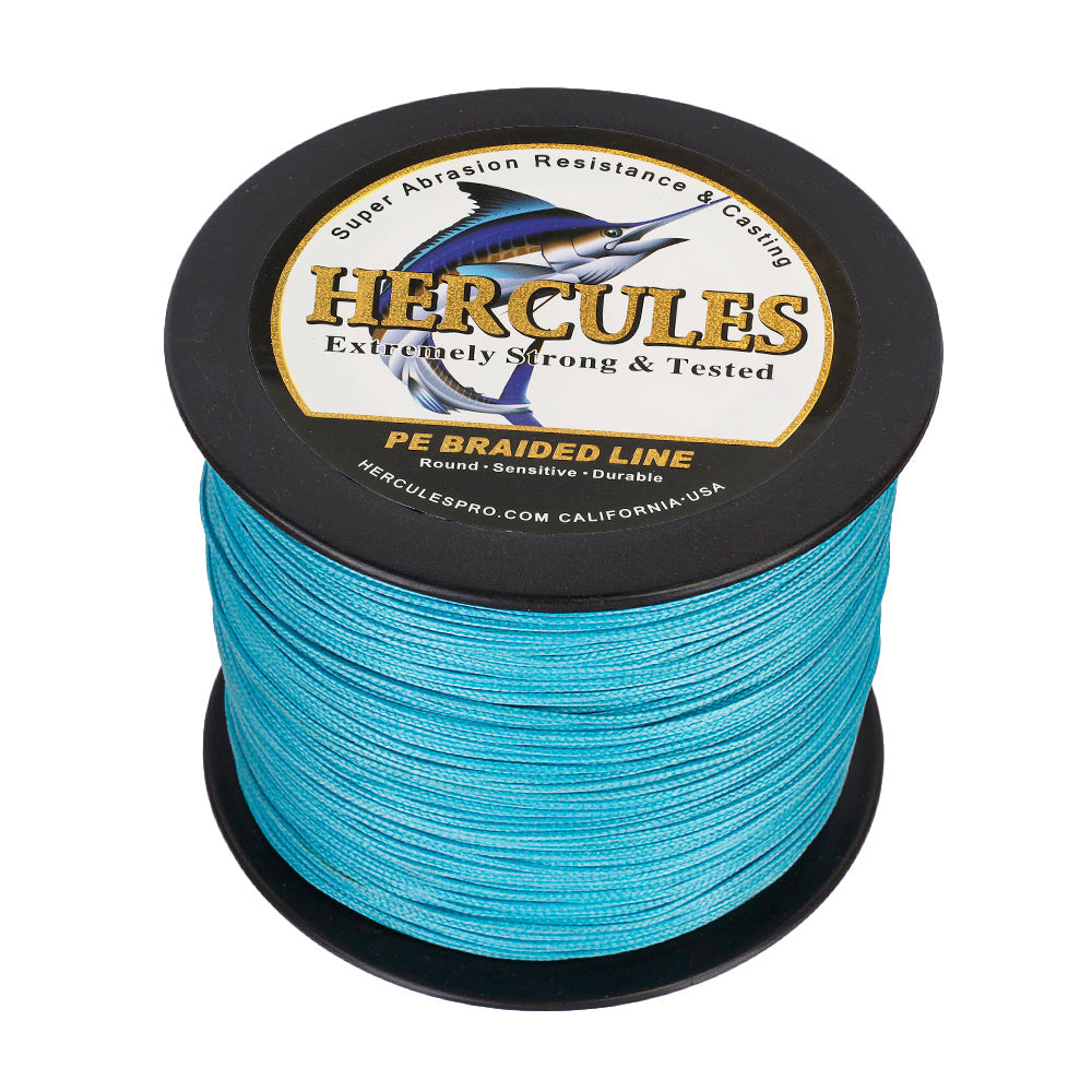 HERCULES 100M-2000M Blue 10lb-300lb PE Braided Fishing Line 8 Strands HERCULES