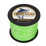 HERCULES 100M-2000M Fluorescent Green 10lb-300lb PE Braided Fishing Line 8 Strands HERCULES