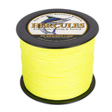 HERCULES 100M-2000M Fluorescent Yellow 10lb-300lb PE Braided Fishing Line 8 Strands HERCULES