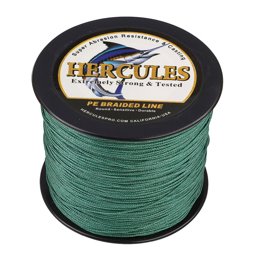 HERCULES 100M-2000M Green 10lb-300lb PE Braided Fishing Line 8 Strands HERCULES