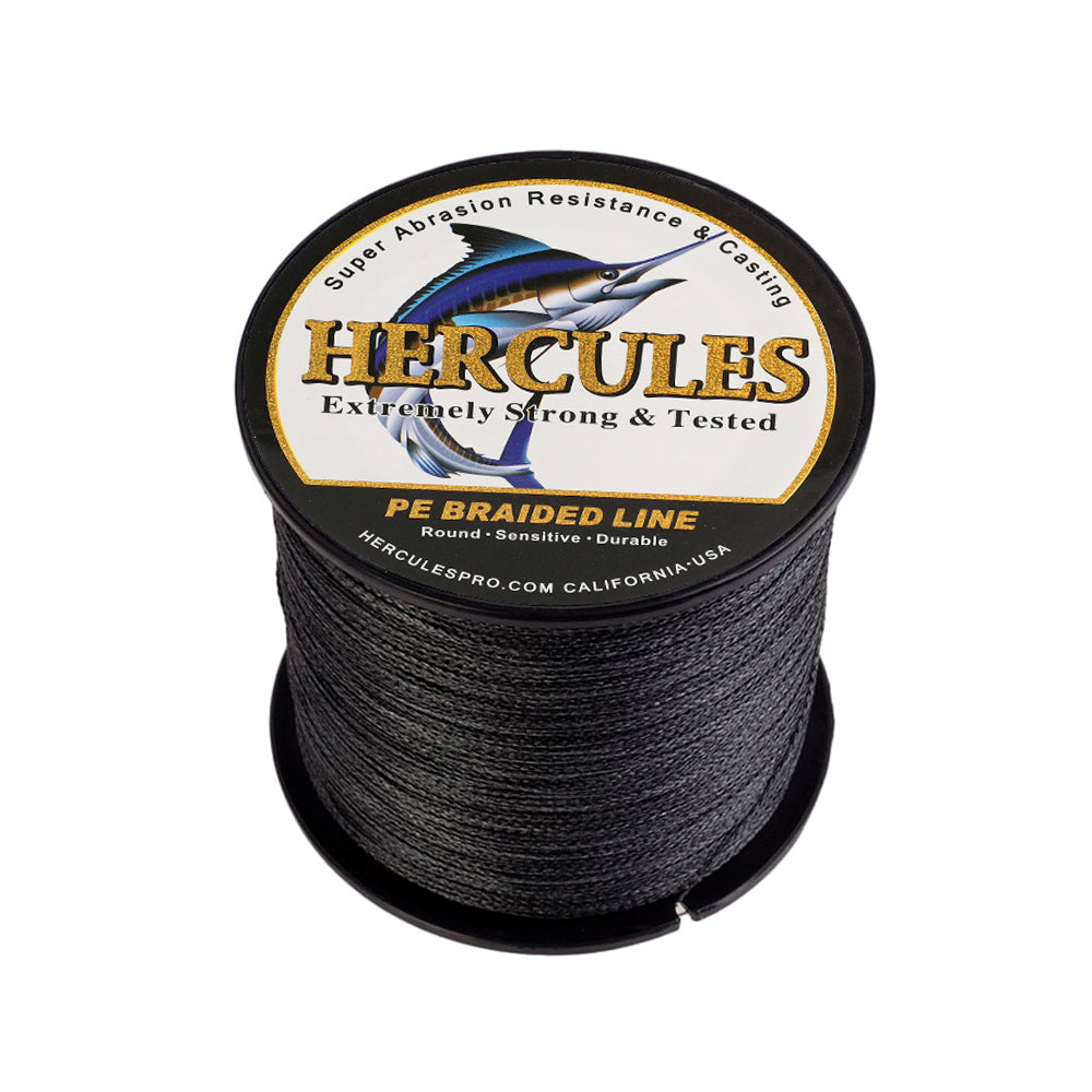 HERCULES 100M-2000M Black 6lb-100lb PE Braided Fishing Line 4 Strands HERCULES