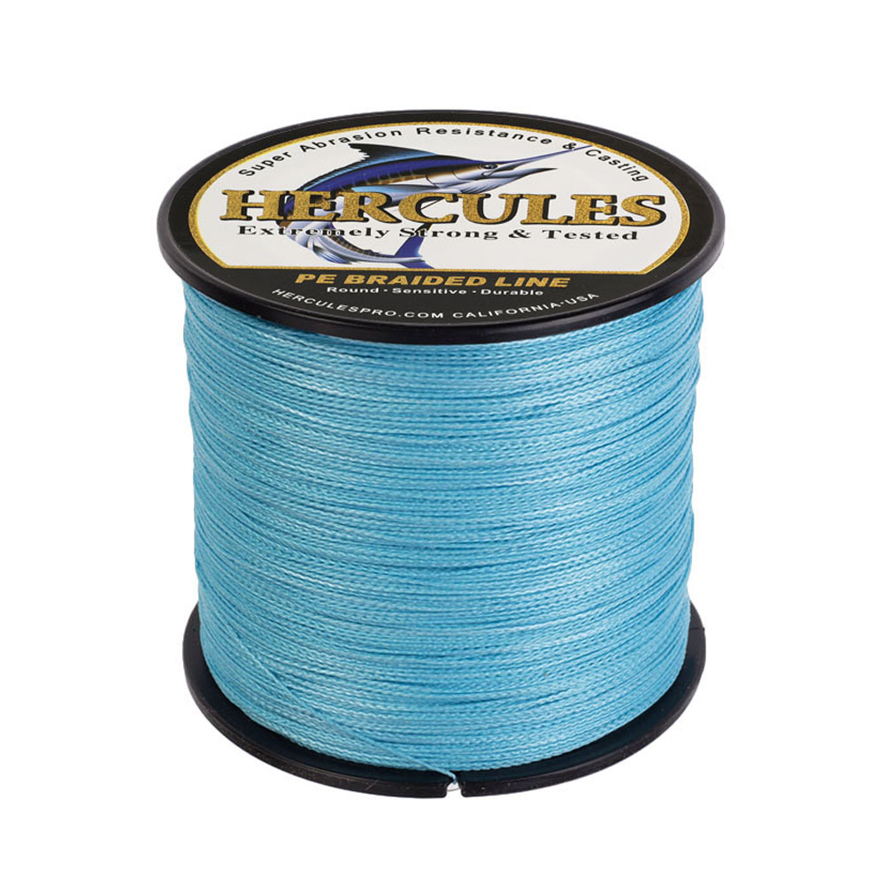 HERCULES 100M-2000M Blue 6lb-100lb PE Braided Fishing Line 4 Strands HERCULES