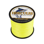 HERCULES 100M-2000M Fluorescent Yellow 6lb-100lb PE Braided Fishing Line 4 Strands HERCULES
