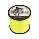 HERCULES 100M-2000M Fluorescent Yellow 6lb-100lb PE Braided Fishing Line 4 Strands HERCULES