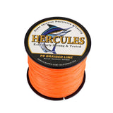 HERCULES 100M-2000M Orange 6lb-100lb PE Braided Fishing Line 4 Strands HERCULES