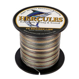 HERCULES 100M-2000M Camouflage 6lb-100lb PE Braided Fishing Line 4 Strands HERCULES