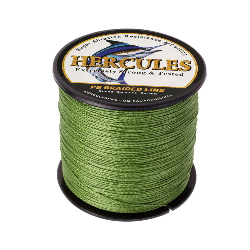 HERCULES 100M-2000M Army Green 6lb-100lb PE Braided Fishing Line 4 Strands HERCULES
