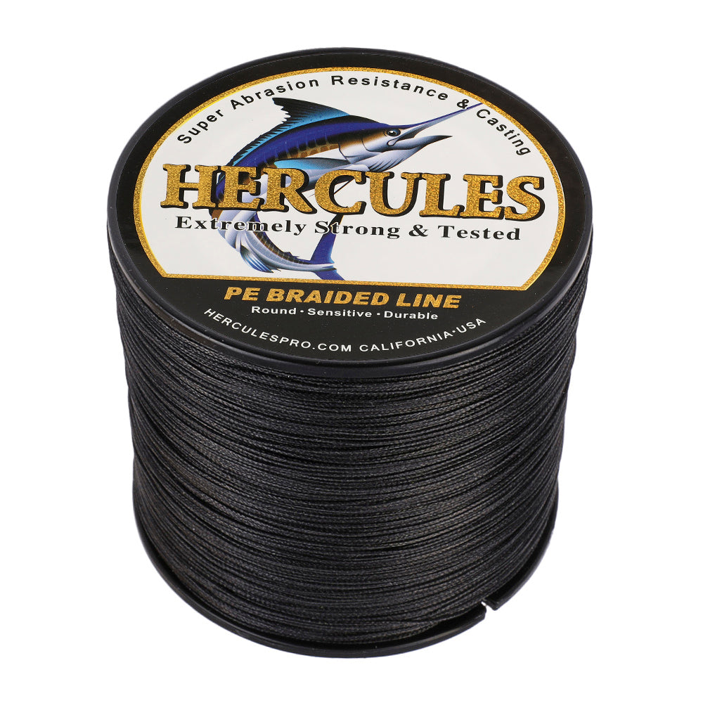 HERCULES 100M-2000M Black 10lb-300lb PE Braided Fishing Line 8 Strands HERCULES
