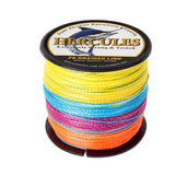 HERCULES 100M-2000M Multicolor 6lb-100lb PE Braided Fishing Line 4 Strands HERCULES
