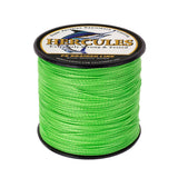 HERCULES 100M-2000M Fluorescent Green 6lb-100lb PE Braided Fishing Line 4 Strands HERCULES