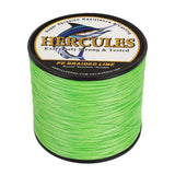 HERCULES 100M-2000M Fluorescent Green 10lb-300lb PE Braided Fishing Line 8 Strands HERCULES