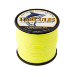 HERCULES 100M-2000M Fluorescent Yellow 6lb-100lb PE Braided Fishing Line 4 Strands HERCULES