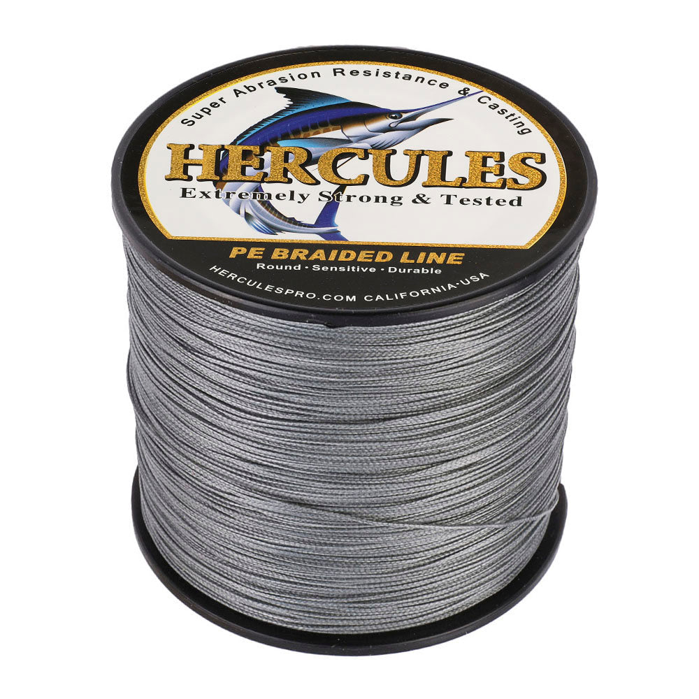 HERCULES 100M-2000M Grey 10lb-300lb PE Braided Fishing Line 8 Strands HERCULES