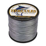 HERCULES 100M-2000M Grey 10lb-300lb PE Braided Fishing Line 8 Strands HERCULES