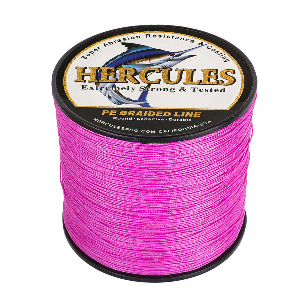 HERCULES 100M-2000M Pink 10lb-300lb PE Braided Fishing Line 8 Strands HERCULES