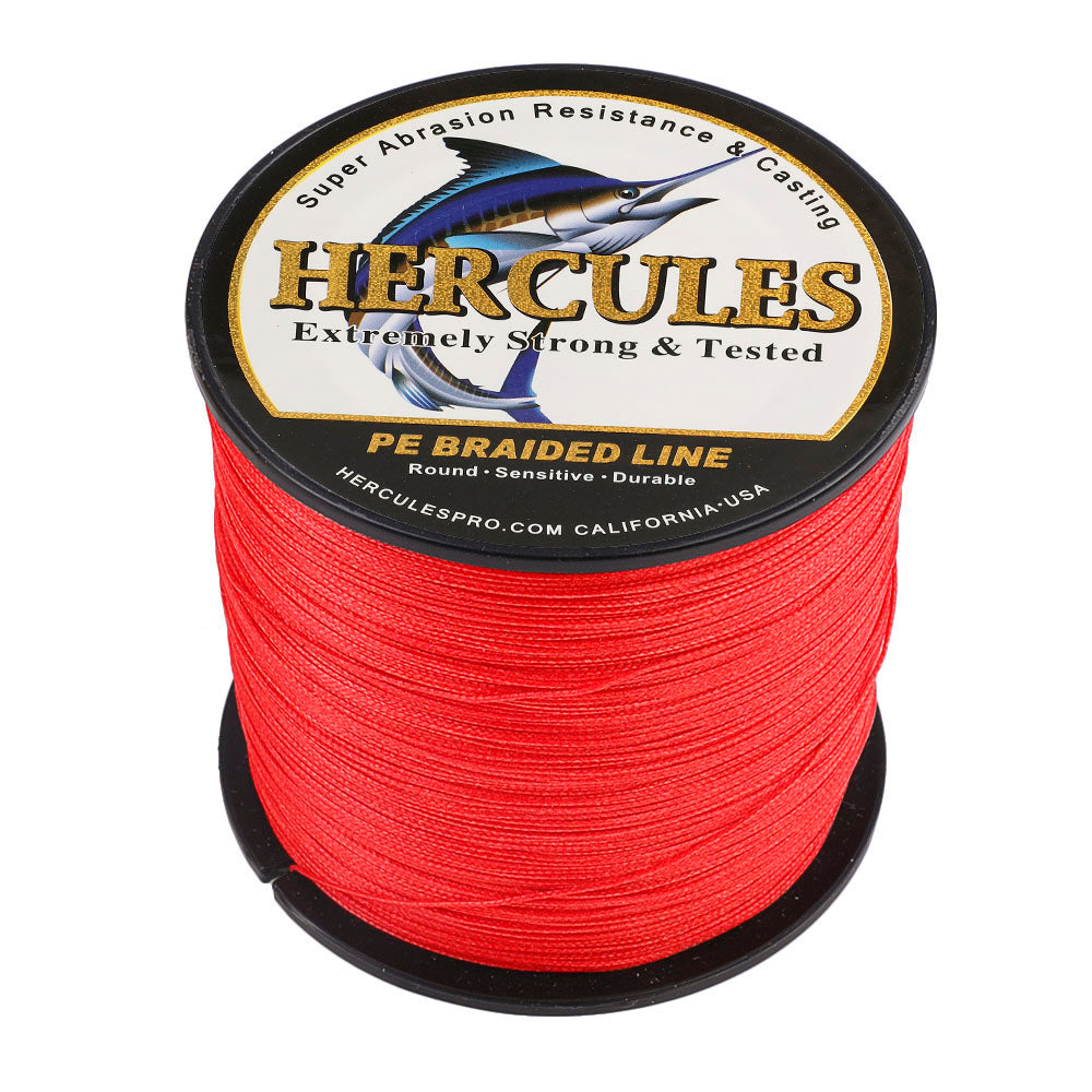 HERCULES 100M-2000M Red 10lb-300lb PE Braided Fishing Line 8 Strands HERCULES