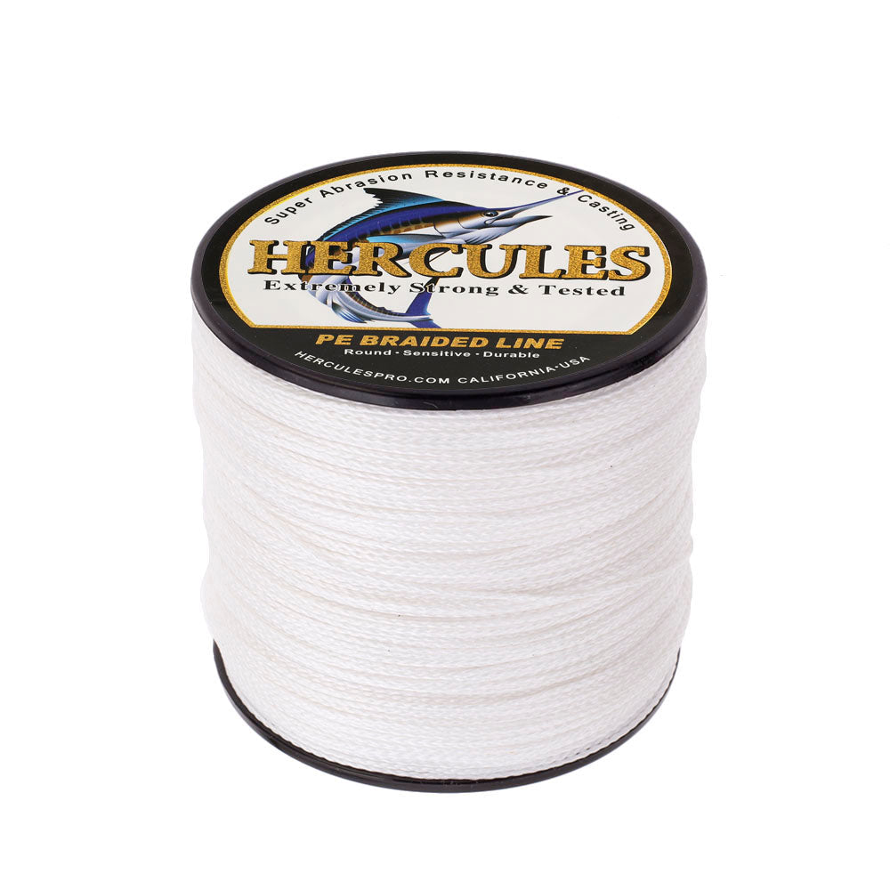 HERCULES 100M-2000M White 6lb-100lb PE Braided Fishing Line 4 Strands HERCULES