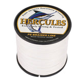 HERCULES 100M-2000M White 10lb-300lb PE Braided Fishing Line 8 Strands HERCULES