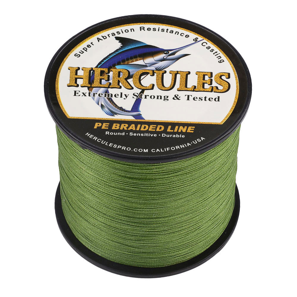 HERCULES 100M-2000M Army Green 10lb-300lb PE Braided Fishing Line 8 Strands HERCULES