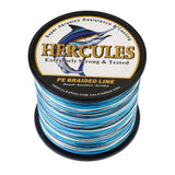 HERCULES 100M-2000M Camo Blue 10lb-300lb PE Braided Fishing Line 8 Strands HERCULES