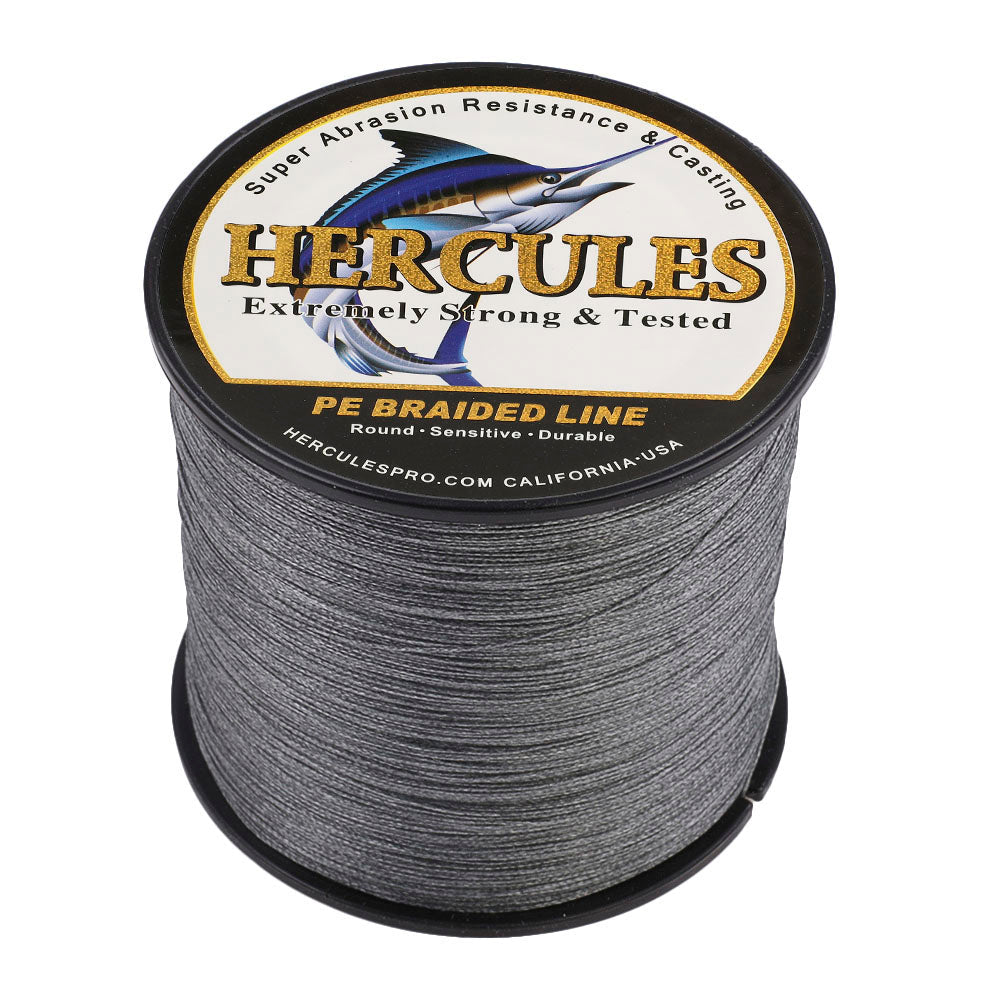 HERCULES 100M-2000M Grey 10lb-300lb PE Braided Fishing Line 8 Strands HERCULES
