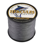 HERCULES 100M-2000M Grey 10lb-300lb PE Braided Fishing Line 8 Strands HERCULES